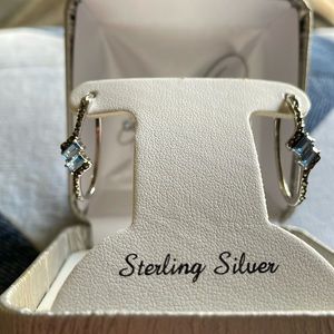 Marcasite Sterling Silver Hoops